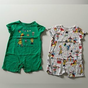 2 baby rompers 6-9 months
